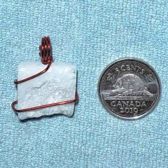 Hand Carved Milky Quarts Pendant - Picture 1 of 1